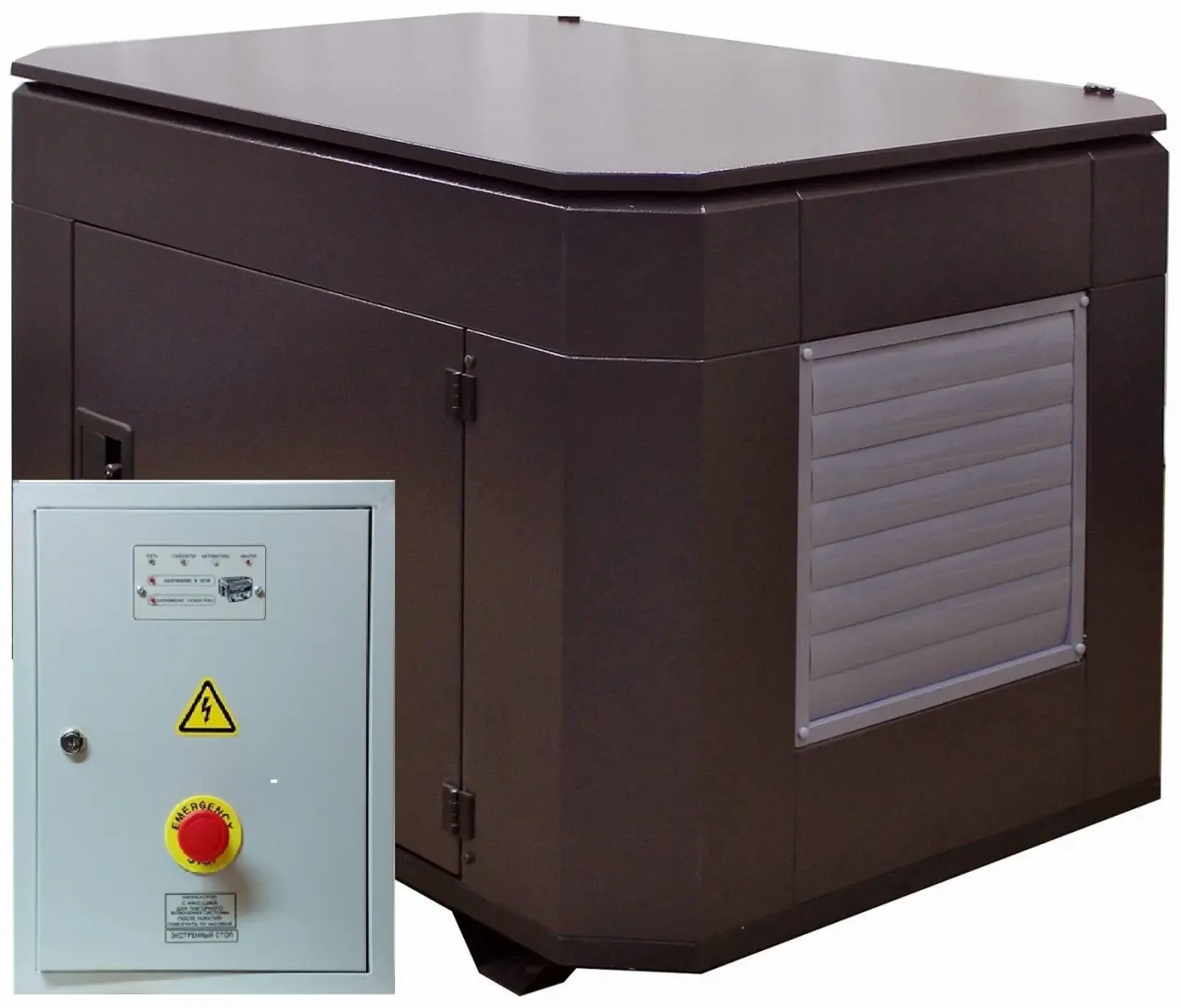 Бензогенератор GENMAC COMBIPLUS G15000HEO в контейнере с АВР